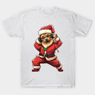 Cartoon Christmas Afghanistan Dog Dancing T-Shirt